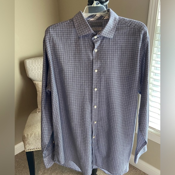 Thomas Dean Perfect condition Men’s XL navy and white button down. Quiet luxury. - Picture 1 of 8